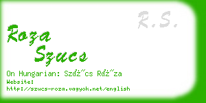 roza szucs business card